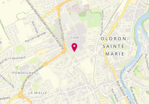 Plan de Usine Lindt et Sprüngli, 2 Avenue Marechal Lattre de Tassigny, 64400 Oloron-Sainte-Marie