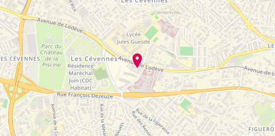 Plan de Scholler Patisserie, 121 avenue de Lodeve, 34070 Montpellier