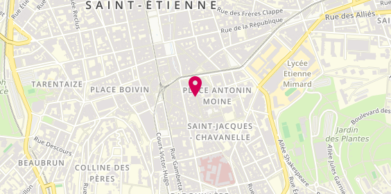 Plan de Bruno Montcoudiol, 28 Rue des Martyrs de Vingré, 42000 Saint-Étienne