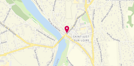 Plan de La Muscadine, 7 Rue Mellet Mandard, 42170 Saint-Just-Saint-Rambert