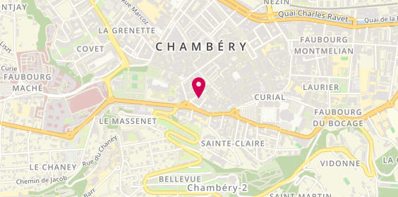 Plan de Confiserie Mazet et Chocolat de Savoie, 2 Place Porte Reine, 73000 Chambéry