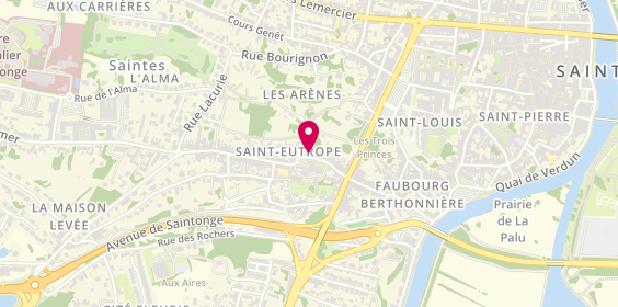 Plan de Pâtisserie Boulestier, 44 Rue Saint Eutrope, 17100 Saintes