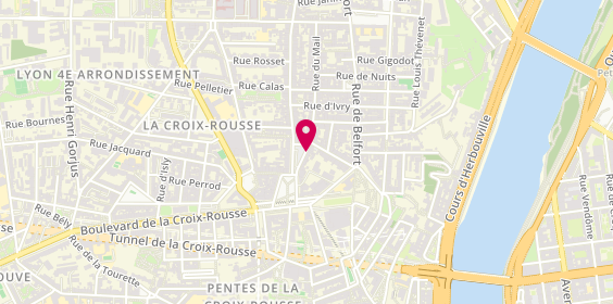 Plan de Pâtisserie Bouillet - Croix-Rousse, 15 place de la Croix-Rousse, 69004 Lyon