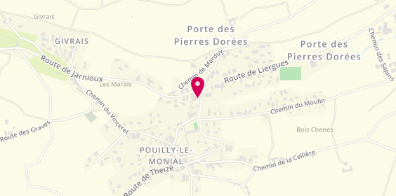 Plan de Boulangerie pâtisserie Chocolaterie, 30 Route de Theizé, 69400 Porte des Pierres Dorées