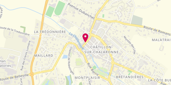 Plan de Patisserie Chocolaterie Deronzier, 98 Rue Pasteur, 01400 Châtillon-sur-Chalaronne