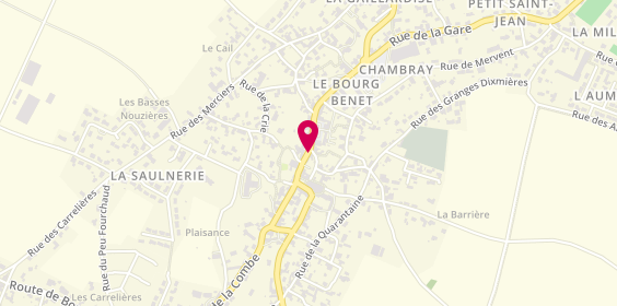 Plan de Boulangerie-Pâtisserie Caquineau, 32 Rue de la Combe, 85490 Benet