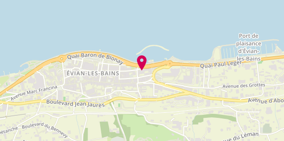 Plan de L'Amandine, 1 place du Port, 74500 Évian-les-Bains