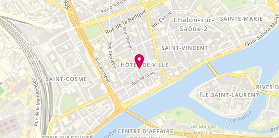 Plan de Pâtisserie Chocolaterie ALLEX, 11 place de l'Hôtel de Ville, 71100 Chalon-sur-Saône