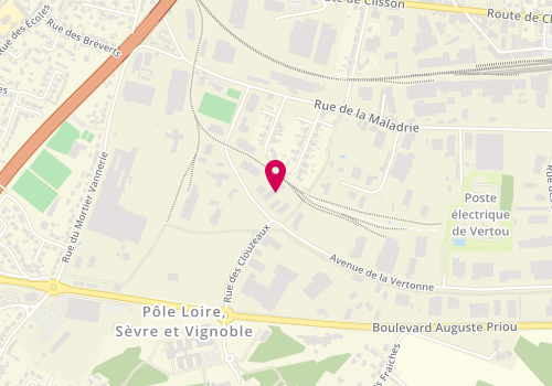 Plan de Laboratoire de Pâtisserie Stéphane Pasco - Vertou, 9 avenue de la Vertonne, 44120 Vertou