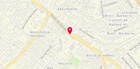 Plan de Boulangerie Parveau, 67 Route de Vannes, 44100 Nantes