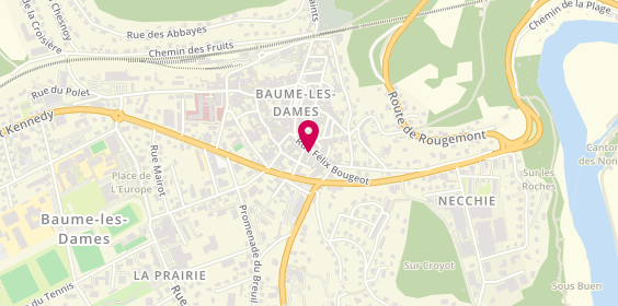 Plan de Pâtissier Bertin, 17 Rue Félix Bougeot, 25110 Baume-les-Dames