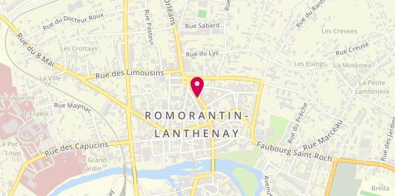 Plan de Aux Délices de Sologne, 84 Rue Georges Clemenceau, 41200 Romorantin-Lanthenay