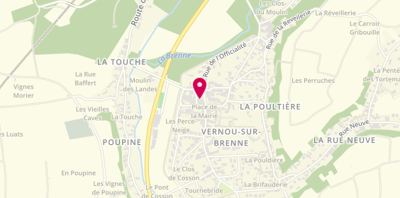 Plan de Boulangerie Pâtisserie Chocolaterie Huvet, 8 Rue Lucien Arnoult, 37210 Vernou-sur-Brenne