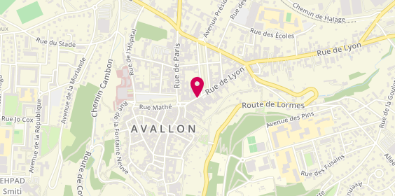 Plan de L'Atelier du Mylor, 18 place Vauban, 89200 Avallon