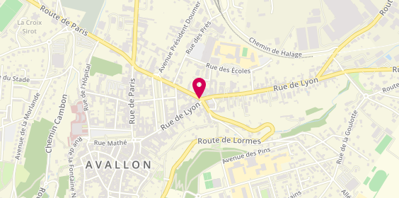 Plan de Boulangerie Chez Mélanie, 1 Rue Carnot, 89200 Avallon
