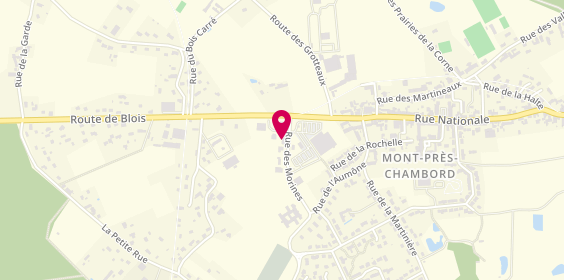 Plan de Choco’la Praline, 74 Rue des Morines, 41250 Mont-près-Chambord