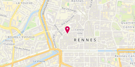 Plan de Pâtisserie le Daniel, 13 Rue de la Monnaie, 35000 Rennes