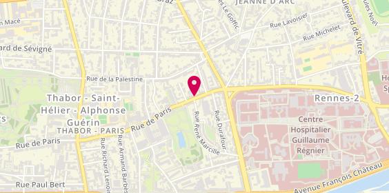 Plan de Aux Gourmandises de Grégoire, 111 Rue de Paris, 35000 Rennes