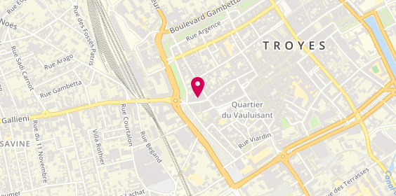 Plan de Chocolaterie Bonnevie, 10 Rue du Colonel Driant, 10000 Troyes