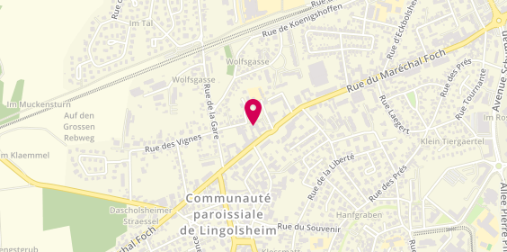 Plan de Boulangerie Pâtisserie Didier Schmitt, 102 Rue du Maréchal Foch, 67380 Lingolsheim
