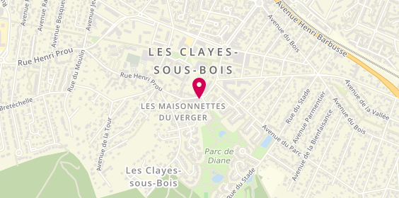 Plan de Sandrine & Christophe Fauzic, 7 Rue Henri Prou, 78340 Les Clayes-sous-Bois