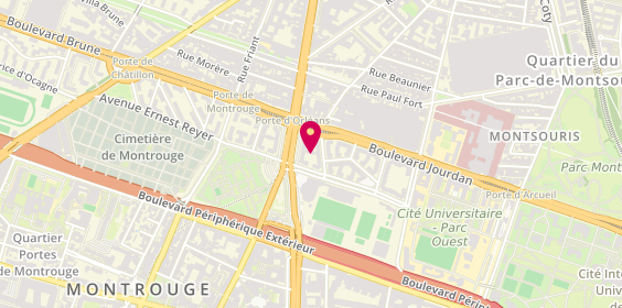 Plan de Boulangerie Pâtisserie EVA, 3 place du 25 Août 1944, 75014 Paris