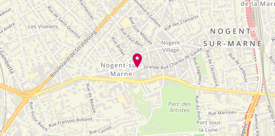 Plan de De Neuville, 88 grande Rue Charles de Gaulle, 94130 Nogent-sur-Marne