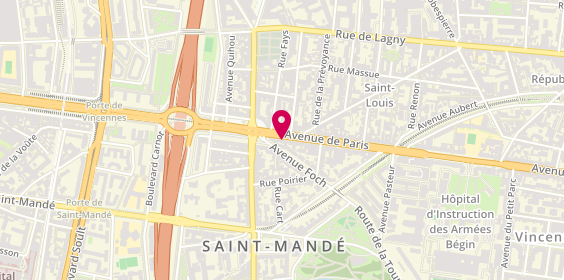 Plan de Jeff de Bruges, 125 Bis avenue de Paris, 94160 Saint-Mandé