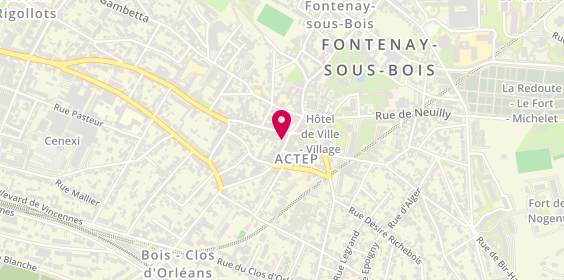 Plan de De Neuville, 4 Rue Notre Dame, 94120 Fontenay-sous-Bois