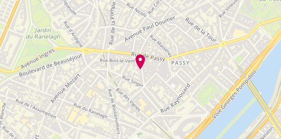Plan de Pascal Caffet Chocolatier Patissier, 13 Rue Duban, 75016 Paris