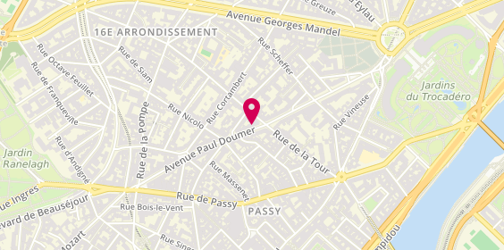 Plan de Pierre Hermé, 58 avenue Paul Doumer, 75116 Paris