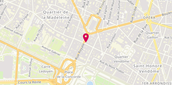 Plan de Ladurée, 16 Rue Royale, 75008 Paris