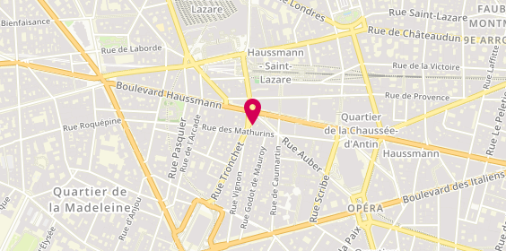 Plan de Venchi, 34 Rue Tronchet, 75009 Paris