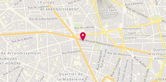 Plan de Au Chat Bleu, 85 Boulevard Haussmann, 75008 Paris