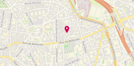 Plan de La Romainville, 20-24 Rue de Romainville, 75019 Paris
