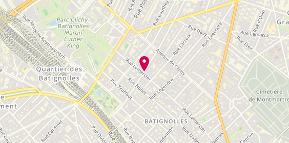 Plan de De Neuville, 32-34 Rue des Moines, 75017 Paris
