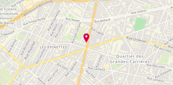 Plan de Jeff de Bruges, 89 avenue de Saint-Ouen, 75017 Paris