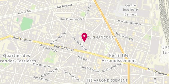 Plan de La Chocolatine, 68 Rue Duhesme, 75018 Paris