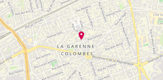 Plan de La Bonbonniere, 10 Rue Voltaire, 92250 La Garenne-Colombes