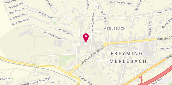 Plan de RIEHL Olivier - PATISSERIE - CHOCOLATERIE - SALON DE THE....fondee en 1951, 28 Rue Maréchal Foch, 57800 Freyming-Merlebach