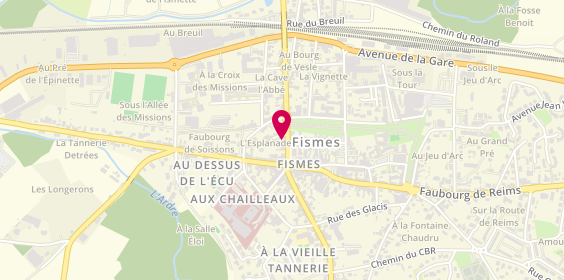 Plan de Les bonbons d'Élodie, 24 place de l'Hôtel de Ville, 51170 Fismes