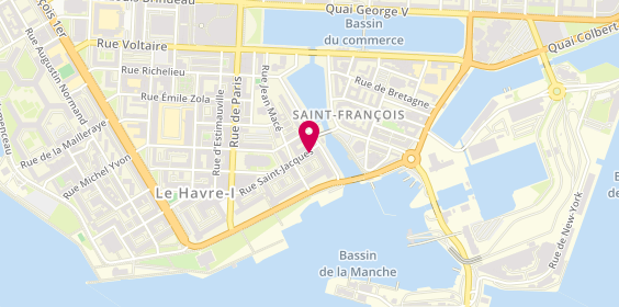 Plan de Aux Origines du Cacao, 106 Rue Saint-Jacques, 76600 Le Havre